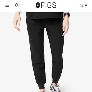 New FIGS Black Zamora Jogger Pants
